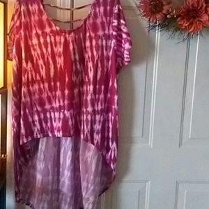 Tye dye high- low Top